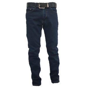 Jeans Uomo 5 tasche Invernale Imbottito in Pile Caldo Foderato Elastico 46-60 Termico scuro a vita alta Denim