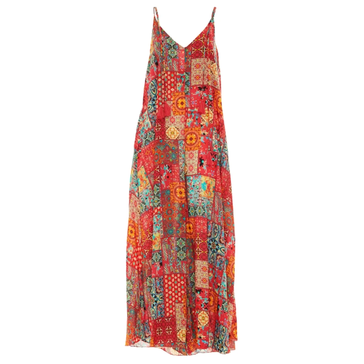 BABA DESIGN Jumpsuite BALI BREEZE Rosso e Multi