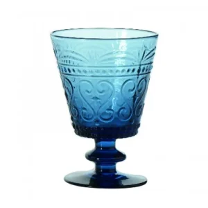 Set 6 Bicchieri Acqua Zafferano In Vetro Acquamarina