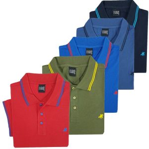 Polo Uomo Manica Corta 100% Cotone Taglie Forti U.S. GRAND POLO 3XL 4XL 5XL 6XL