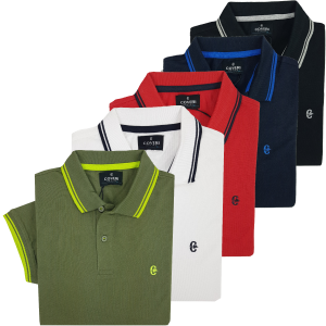 Polo Uomo Manica Corta 100% Cotone Semplice Bianca Blu Rossa Nera M L XL XXL 3XL